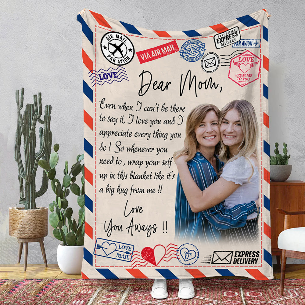 Custom Photo Blanket, Happy Mother's Day,  Gifts For Mom A2110 Li29
