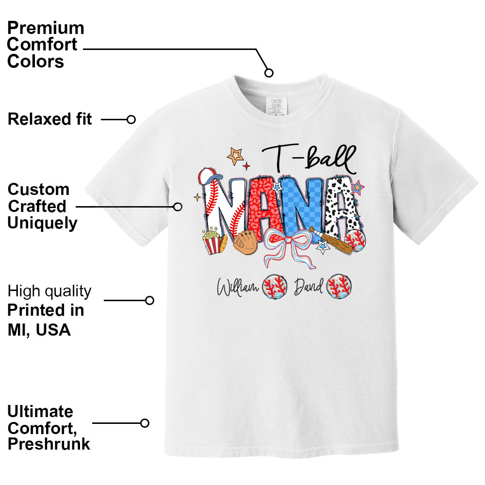 T-Ball Mama - Personalized Shirt Gift For Grandma