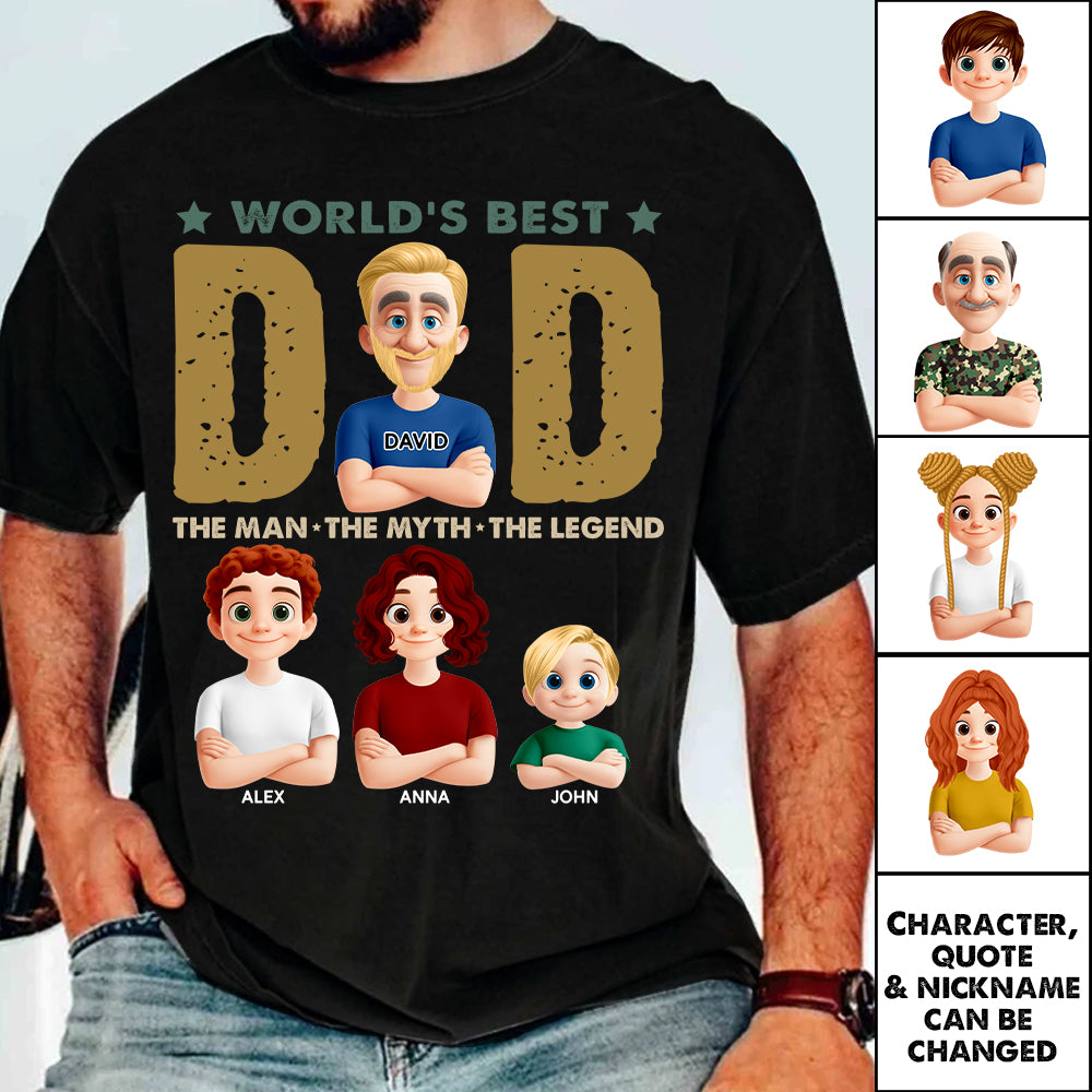 World's Best Dad, Personalized Shirt, Gift For Dad T1807 Nh00