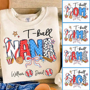 T-Ball Mama - Personalized Shirt Gift For Grandma