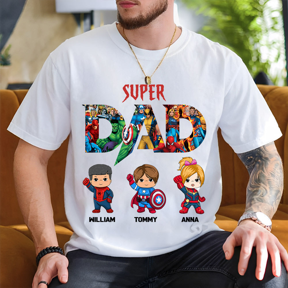 Super Dad, Personalized Shirt, Custom Father's Day Gift 2025 T1807 Li29
