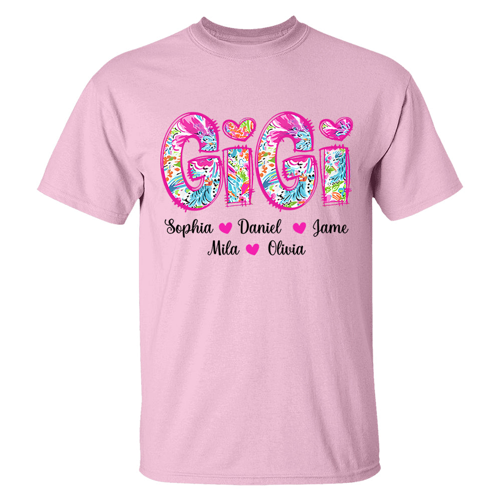 Personalized Grandma Shirt, Custom Nickname and Kid, Gift For Mother's Day T1807 Li29