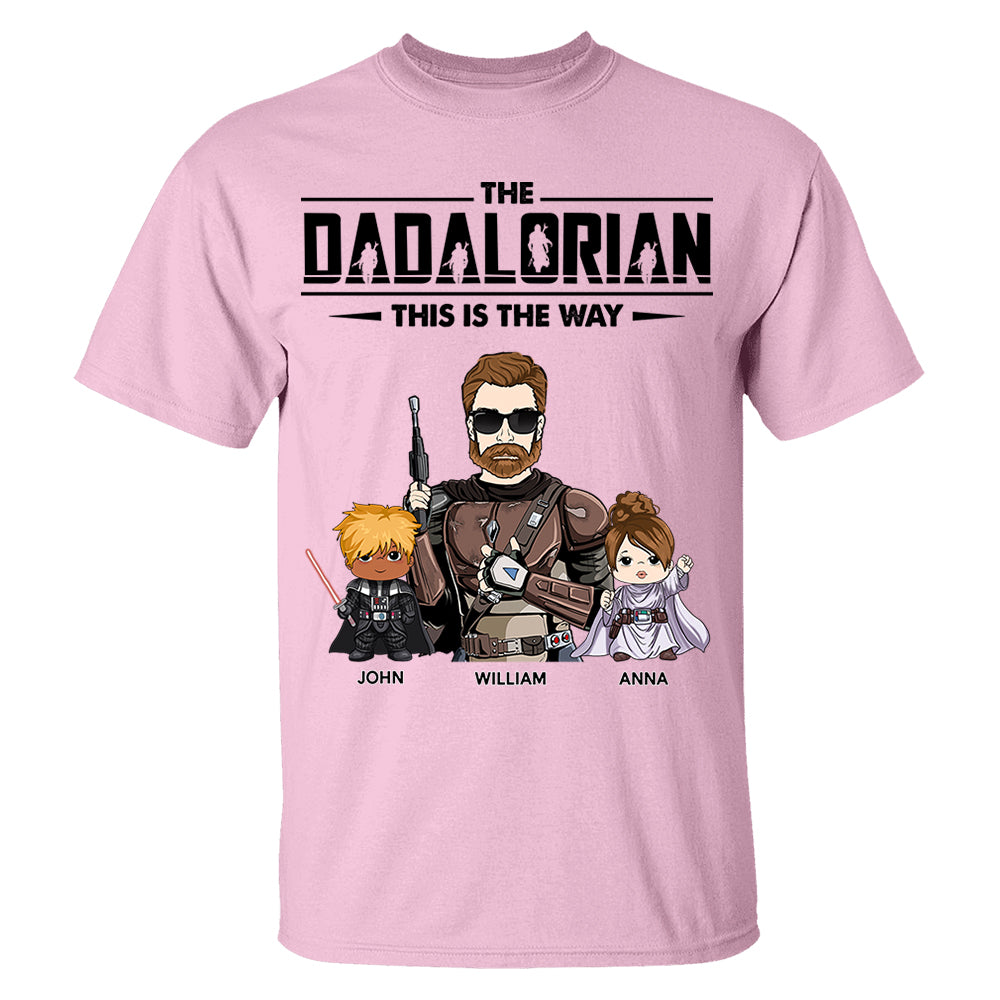 The Dadalorian This Is The Way Personalized Shirt Gift For Dad - Custom Nickname With Kids Nh00