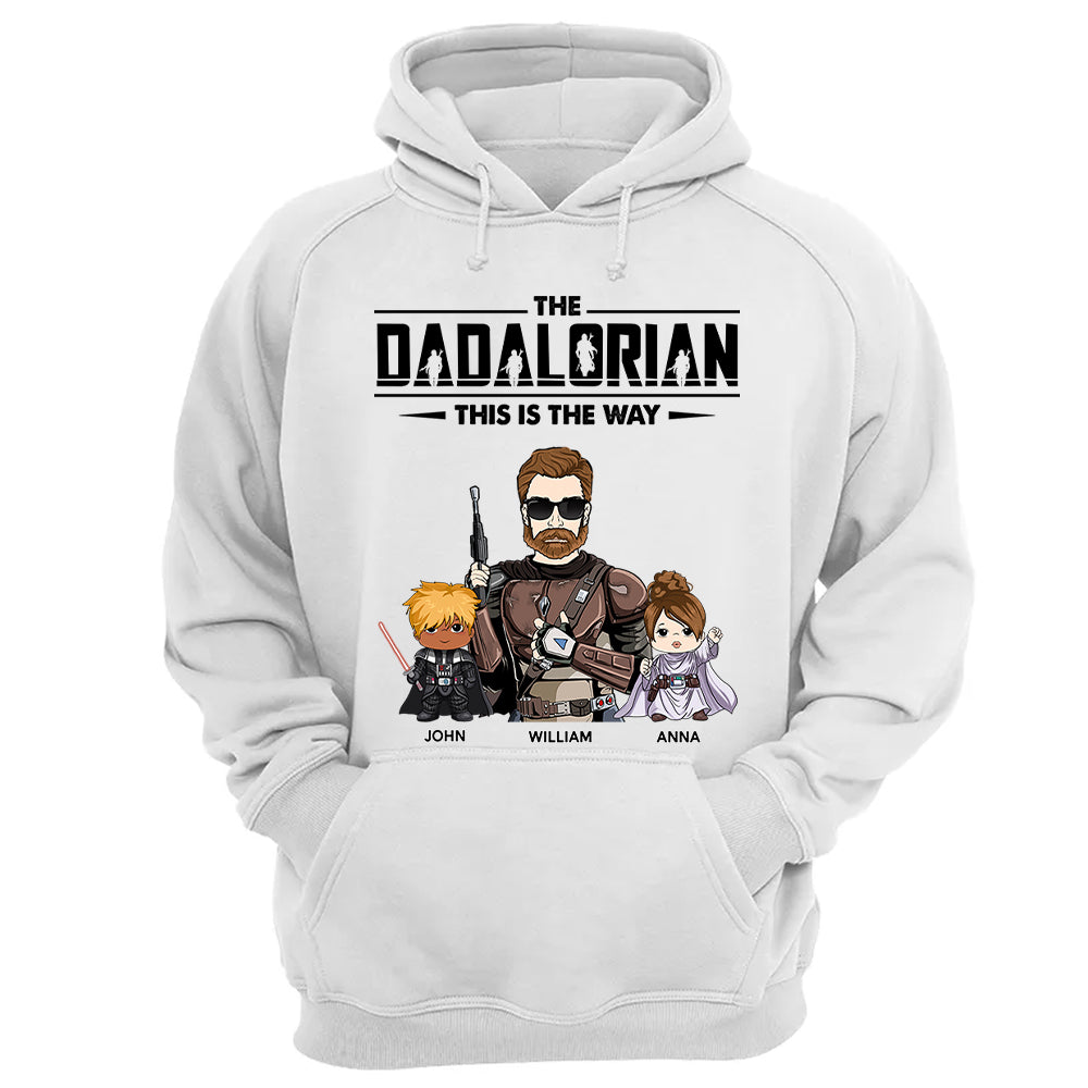 The Dadalorian This Is The Way Personalized Shirt Gift For Dad - Custom Nickname With Kids Nh00