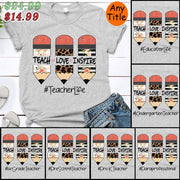 Teach Love Inspire Crayon Personalized Shirts