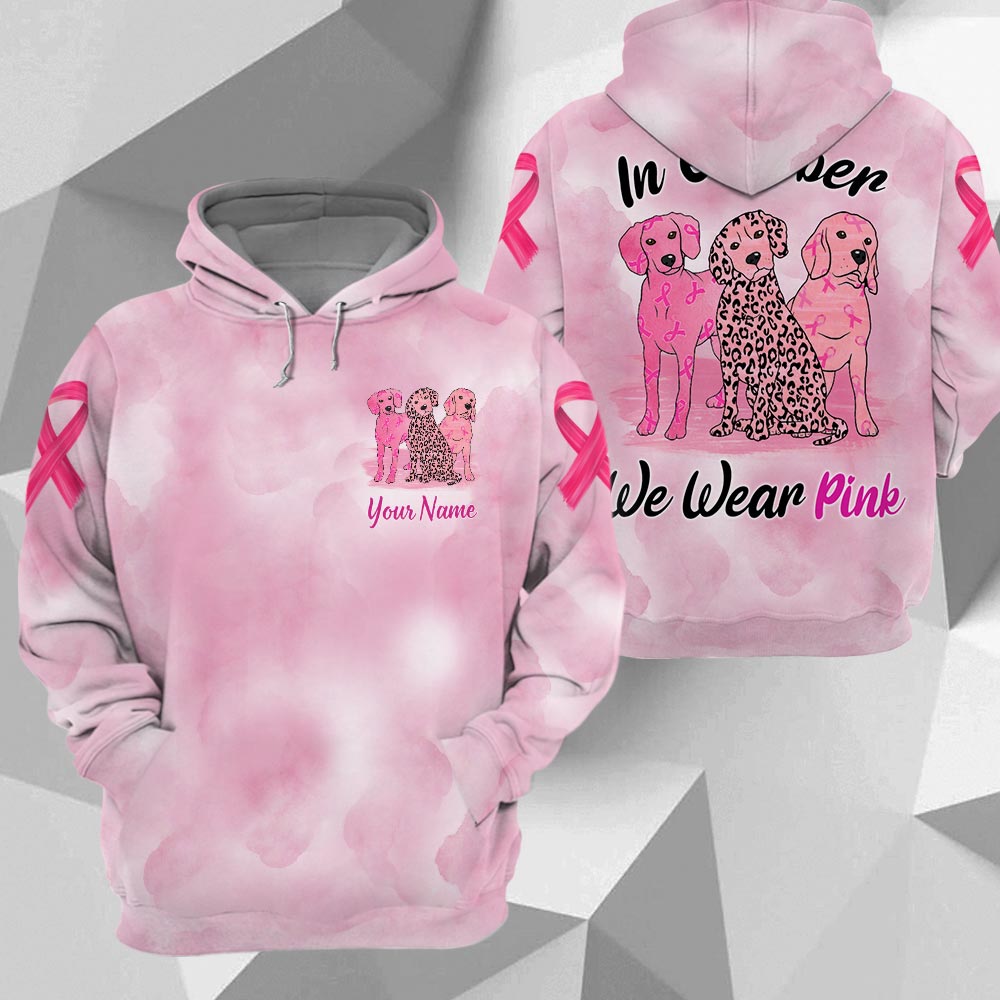 Beagle Vr2 In October We Wear Pink, Breast Cancer Awareness Personalized All Over Print Shirt
