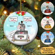 Custom Where You Go I Will Go Ornament, Christmas Gift, Anniversary Gift, Wedding Gift, Last Name, Date & Character Can Be Changed