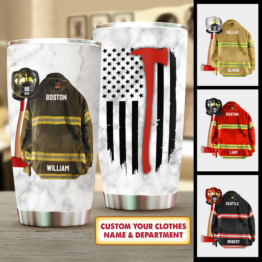 Firefighter Armor, Personalized Tumbler, Custom Clothes And Helmet