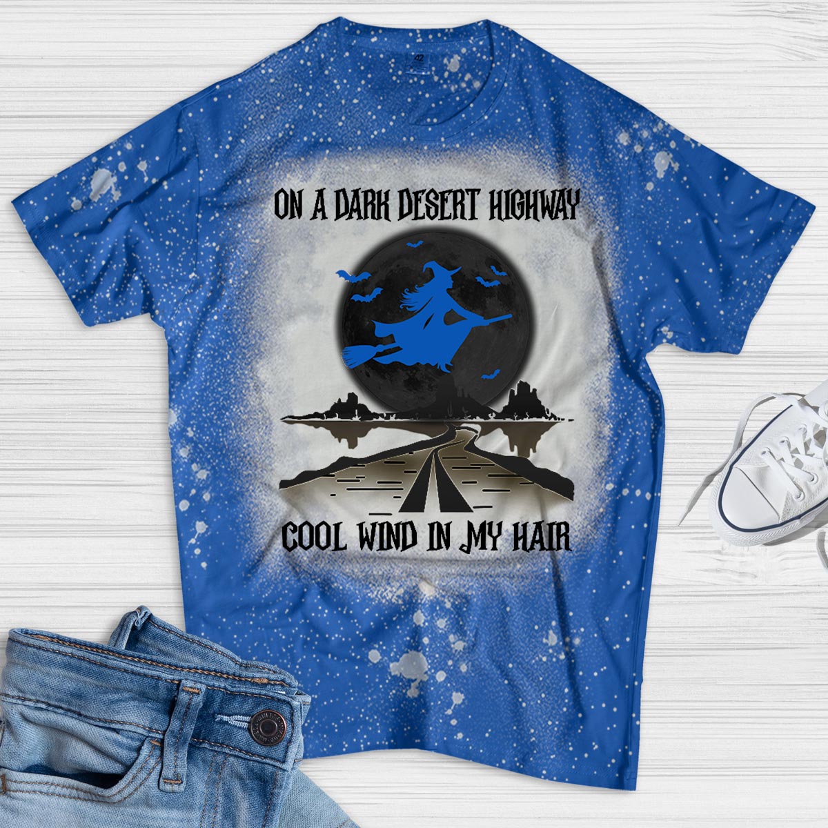 On A Dark Desert Highway Cool Wind In My Hair Bleach Shirt For Halloween