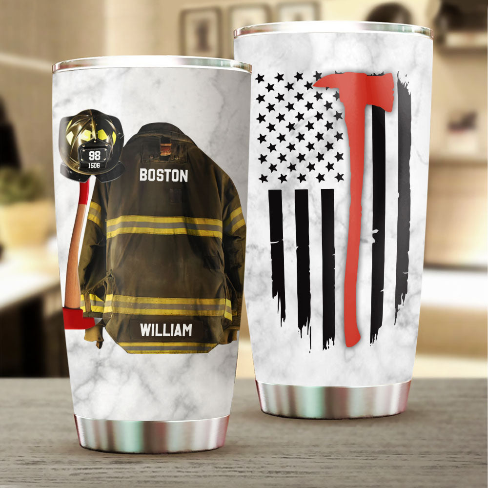 Firefighter Armor, Personalized Tumbler, Custom Clothes And Helmet