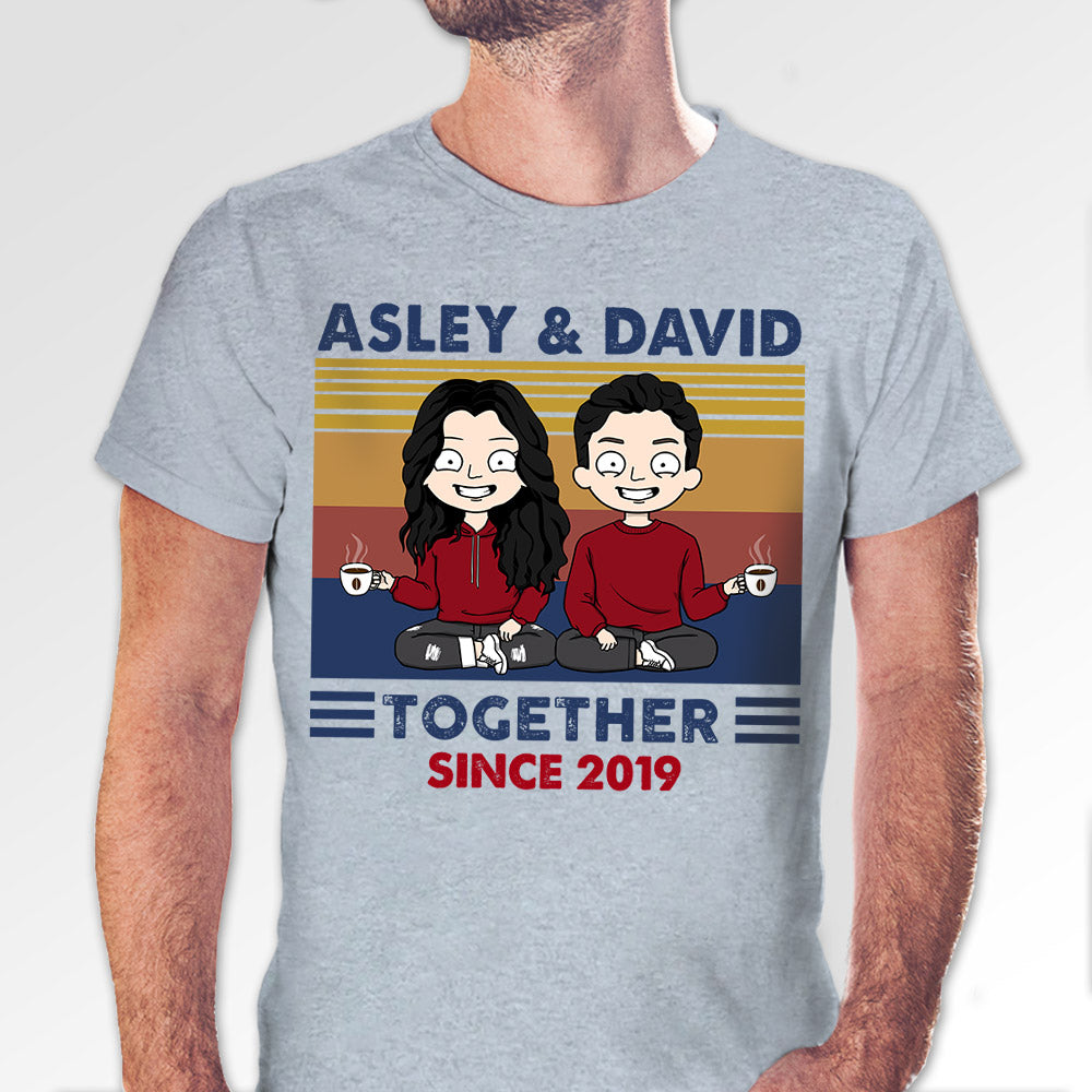 Doll Couple Together Since Retro Valentine‘S Day Gift For Her For Him Personalized Shirt