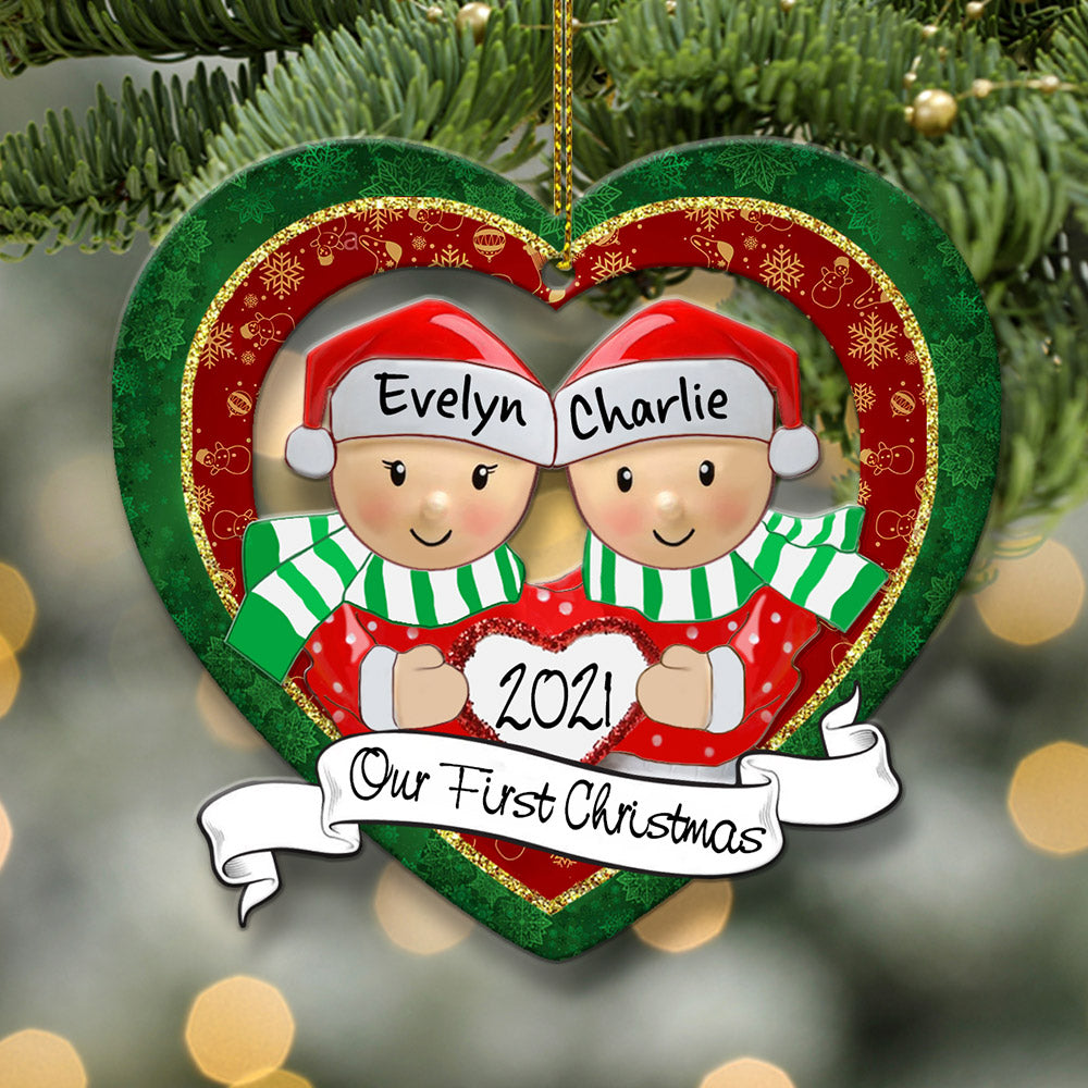 Personalized Couple Our First Christmas Gift Ornament 2021