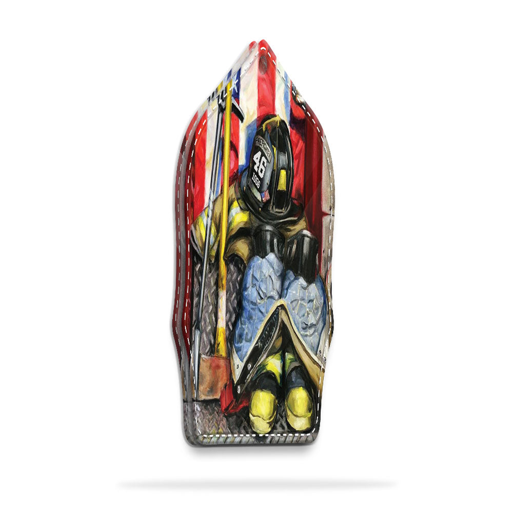 Fire Clothing Set Helmet Shield Firefighter Personalized Acrylic Ornament 2 Sides Print, Made By Acrylic And The 2 Sides Are The Same