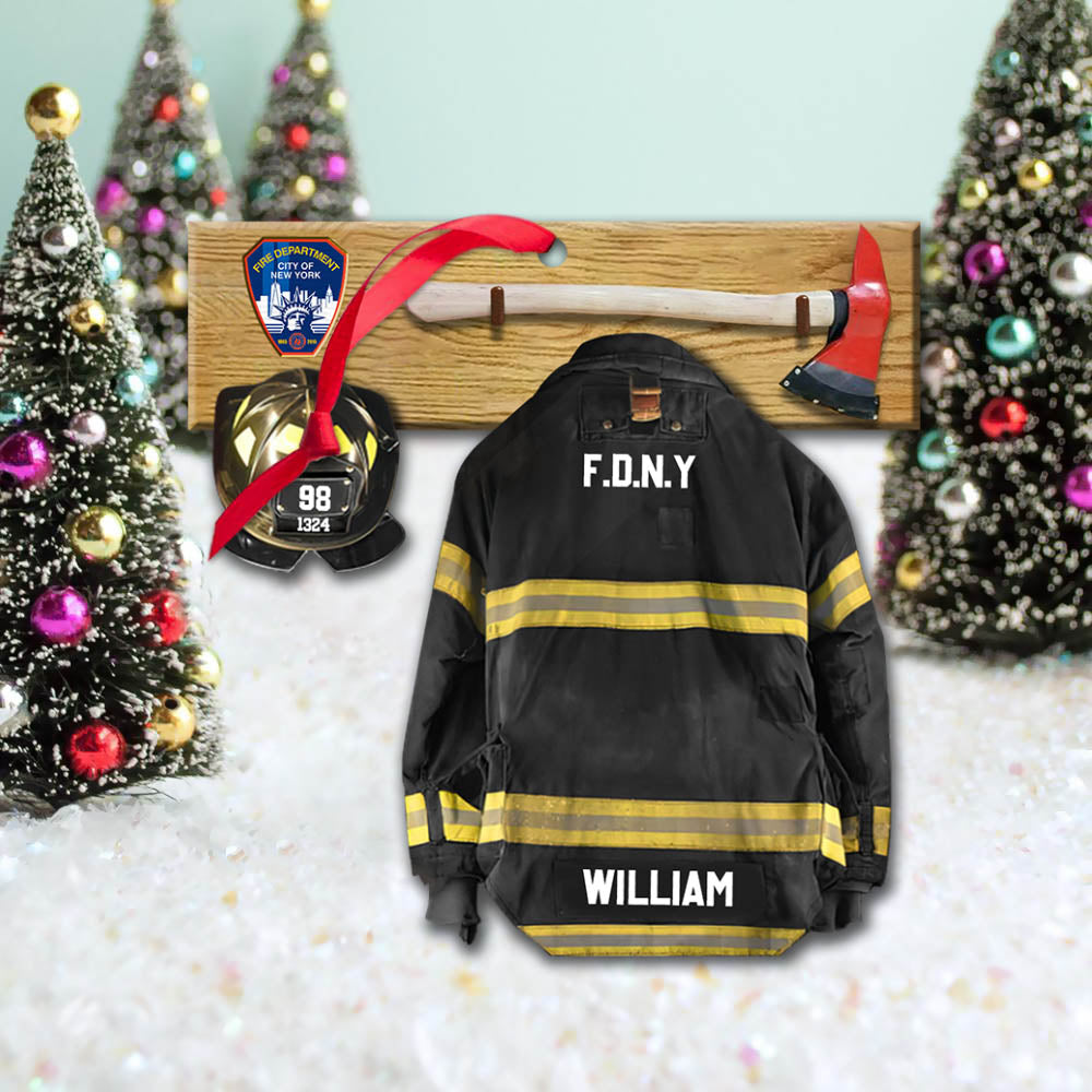 Fire Department Logo, Firefighter Armor Custom Cut Shaped Acrylic Ornament Two Sides Print, Made By Acrylic And The 2 Sides Are The Same