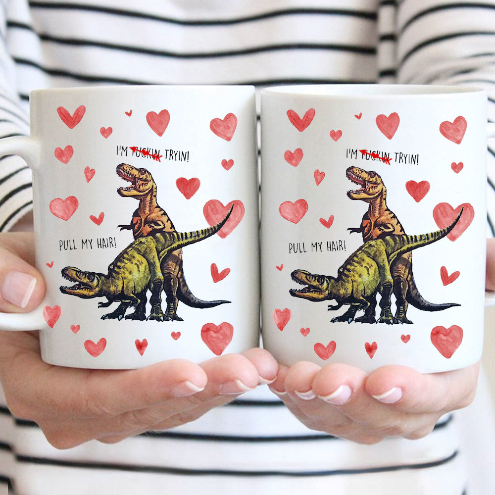 Funny T-Rex Love Mug