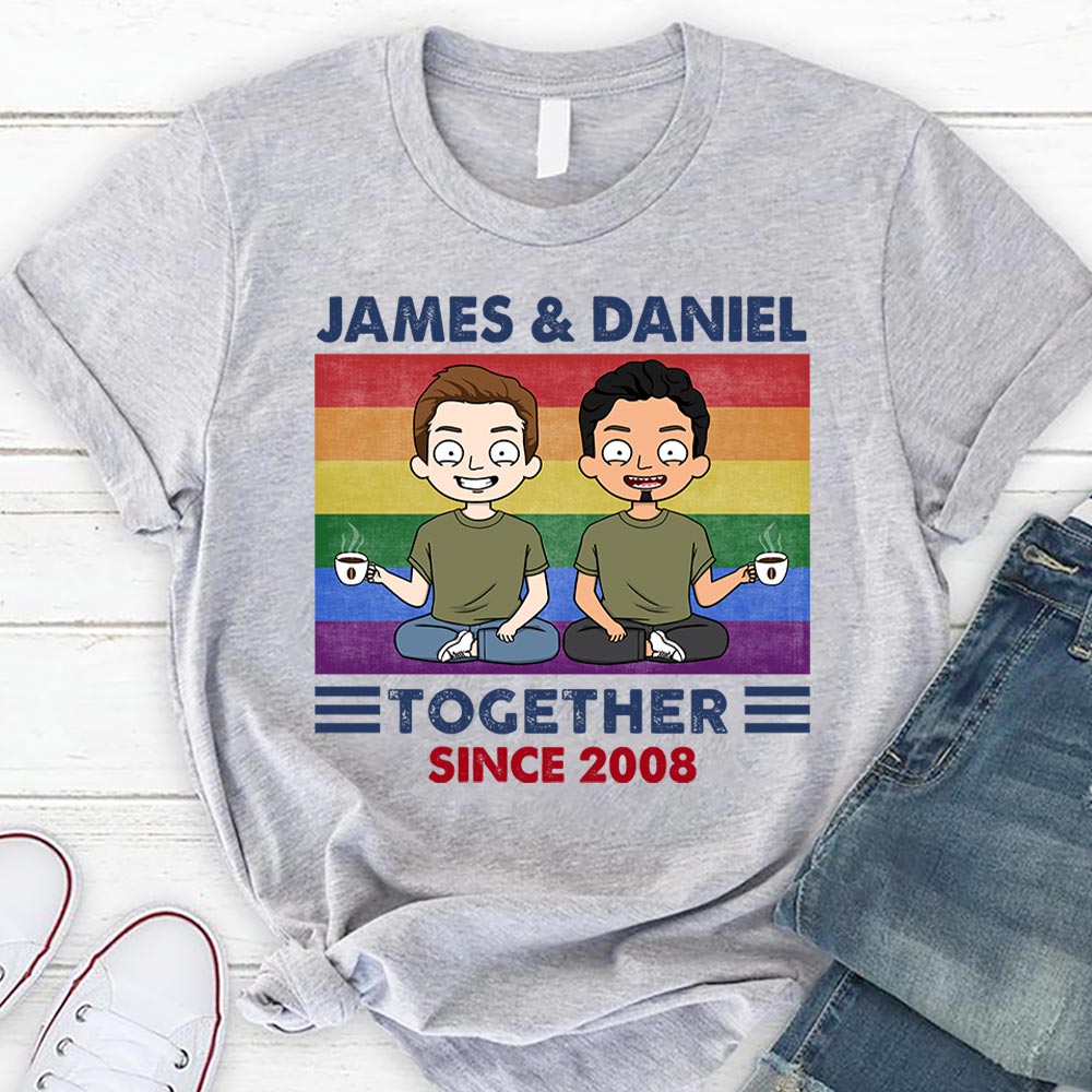 Doll Couple Together Since Retro Valentine‘S Day Gift For Her For Him Personalized Shirt
