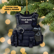 Police Vr2 Custom Shaped Acrylic Ornament Two Sides Prints, Made By Acrylic And The 2 Sides Are The Same
