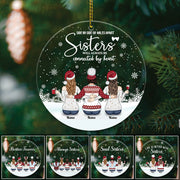 Always Sisters, Personalized Acrylic Ornament for your beloved Sisters, Name & Character can be changed, Made By Acrylic And One Side Print