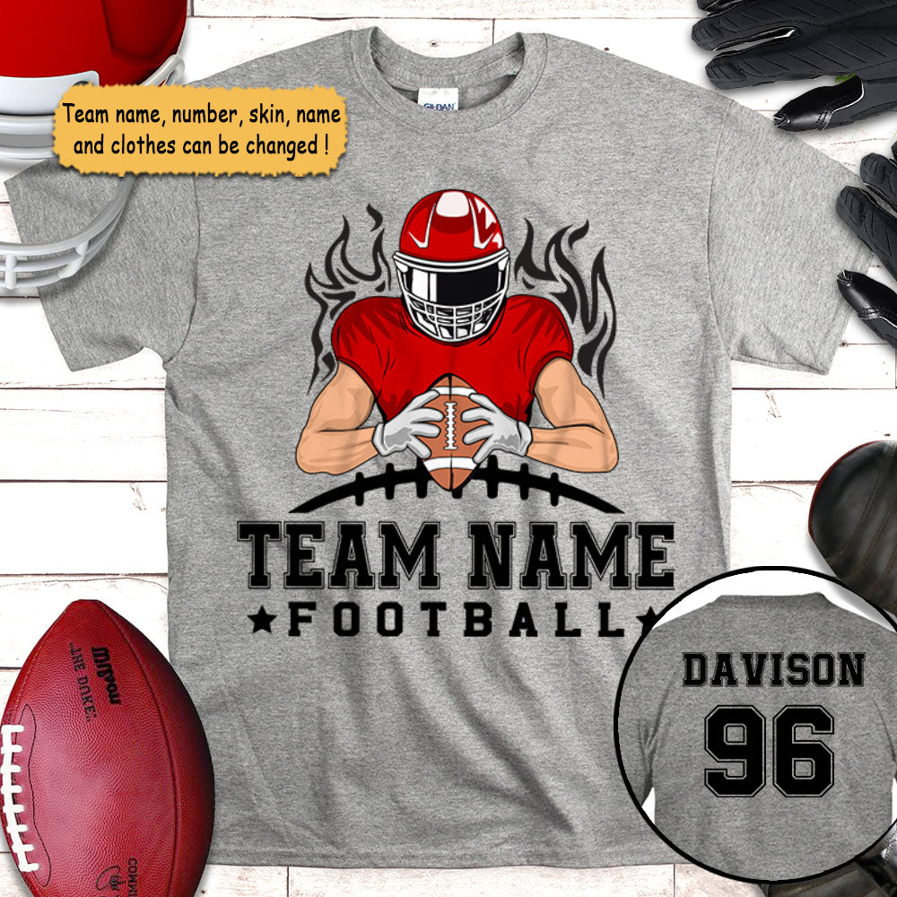 Football Team Personalized Shirt (Without Player Name On Frontside)