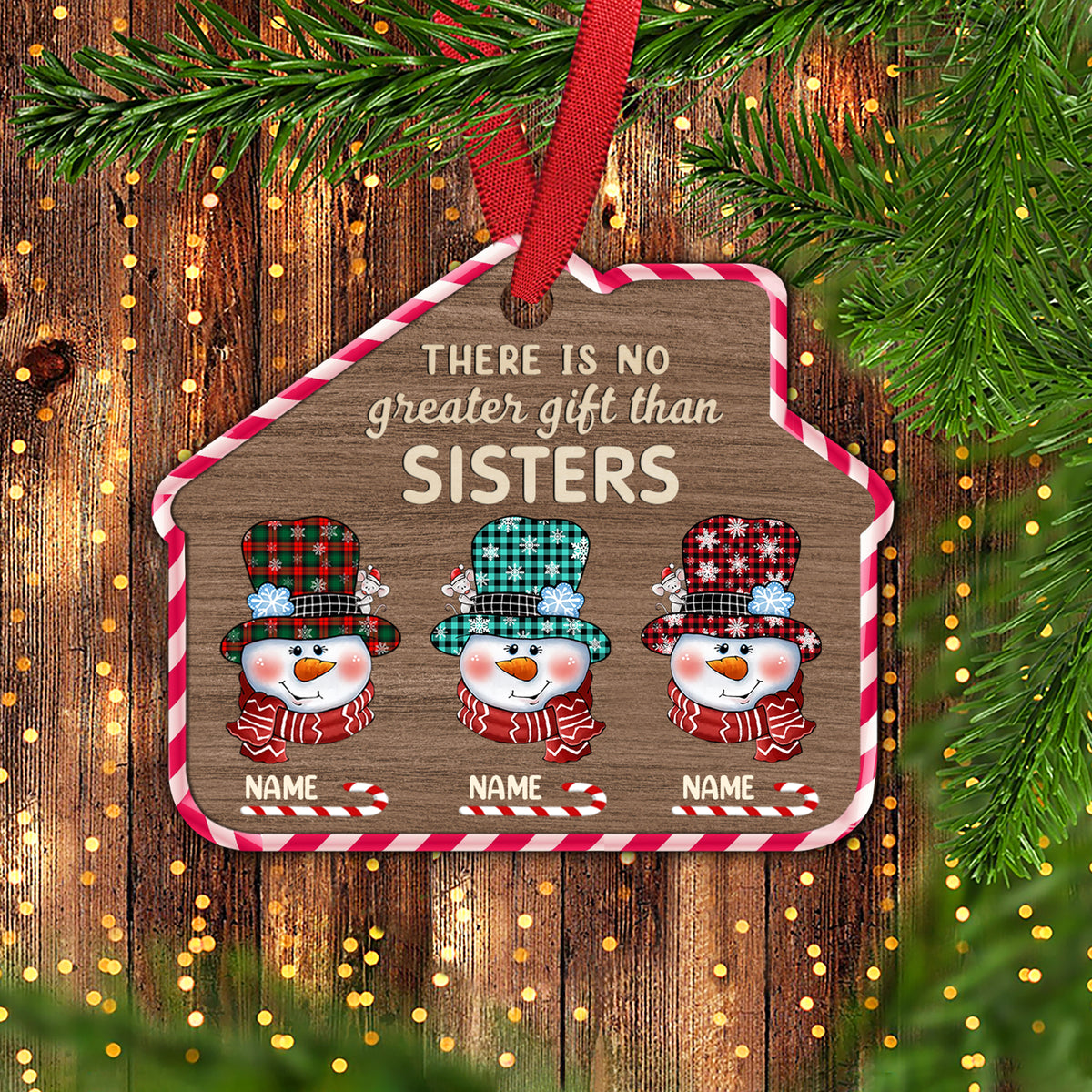 There Is No Greater Gifts Than Sisters Personalized Shaped Ornament For Sisters HN98 TRNA