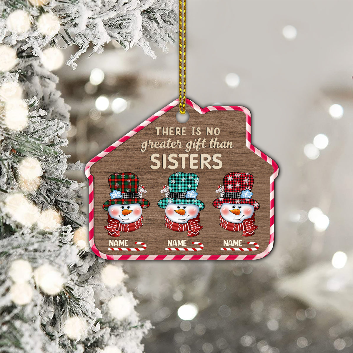 There Is No Greater Gifts Than Sisters Personalized Shaped Ornament For Sisters HN98 TRNA
