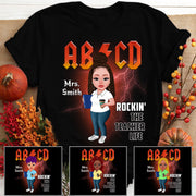 Abcd Rocking The Teacher Life Personalized Shirt