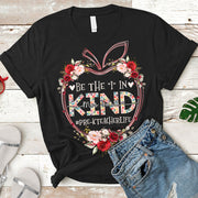 Floral Apple Be The I In Kind Teacher Life Shirt Personalized Teacher Last Name & Hashtag H2511