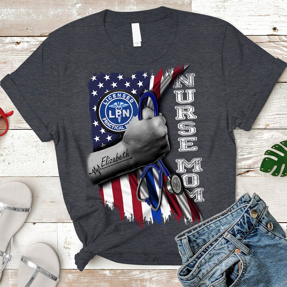 Custom Flag American Licensed Practical Nurse Gifts For Relatives