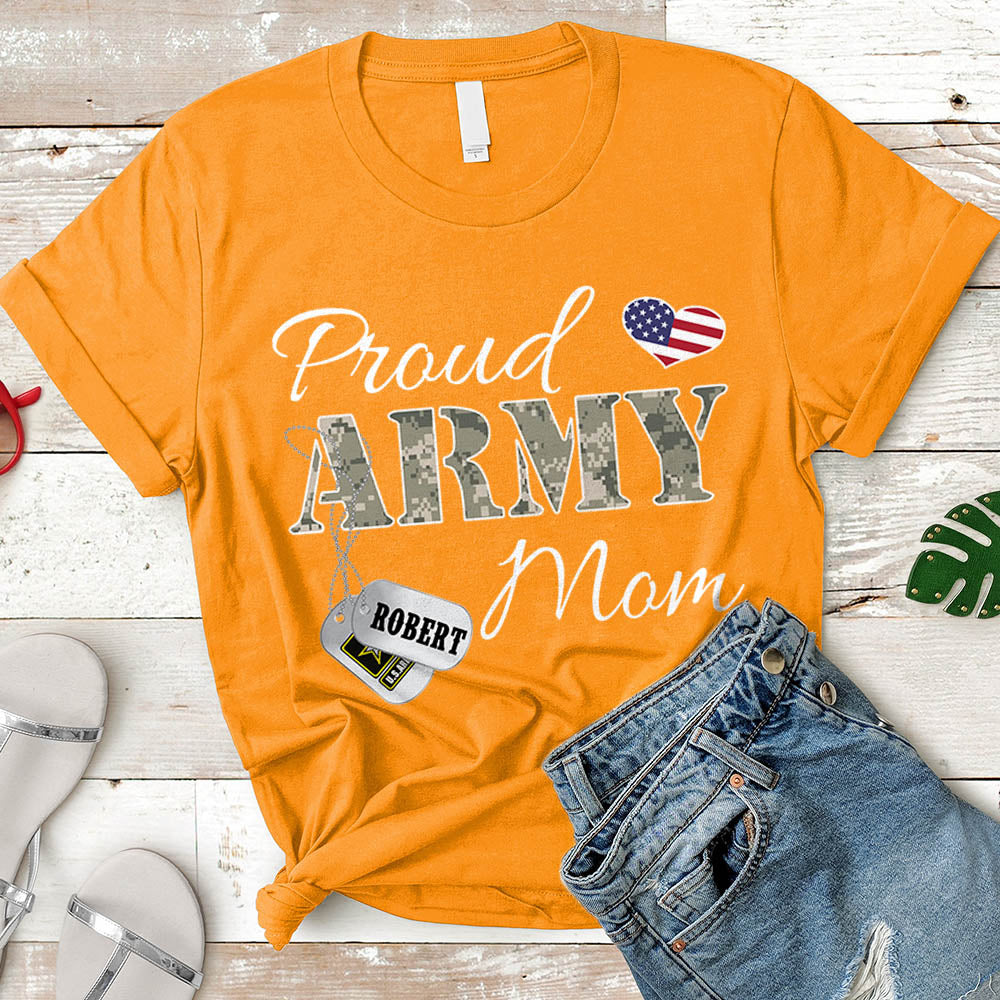 Personalized Soldier's Name And Family Member | Proud Army Mom, Wife, Aunt, Sister | Military Shirt K1702
