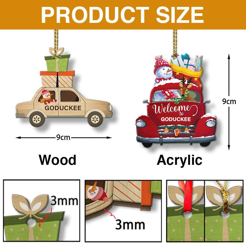 Kid Personalized JP Cut Shape Christmas Ornament 2 Sides Print TRNA Vr2