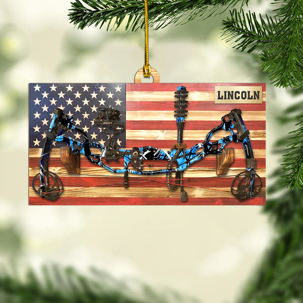 Hunting Customized Name, Archery & Flag Personalized For Hunters, Name & Camo Pattern can be changed vr2