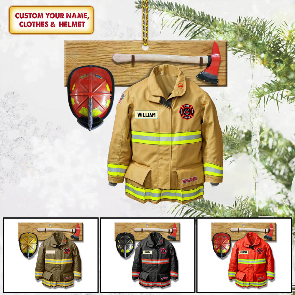 Firefighter Front Armor Vr2, Custom Cut Shaped Acrylic Ornament Two Sides Print, Made By Acrylic And The 2 Sides Are The Same