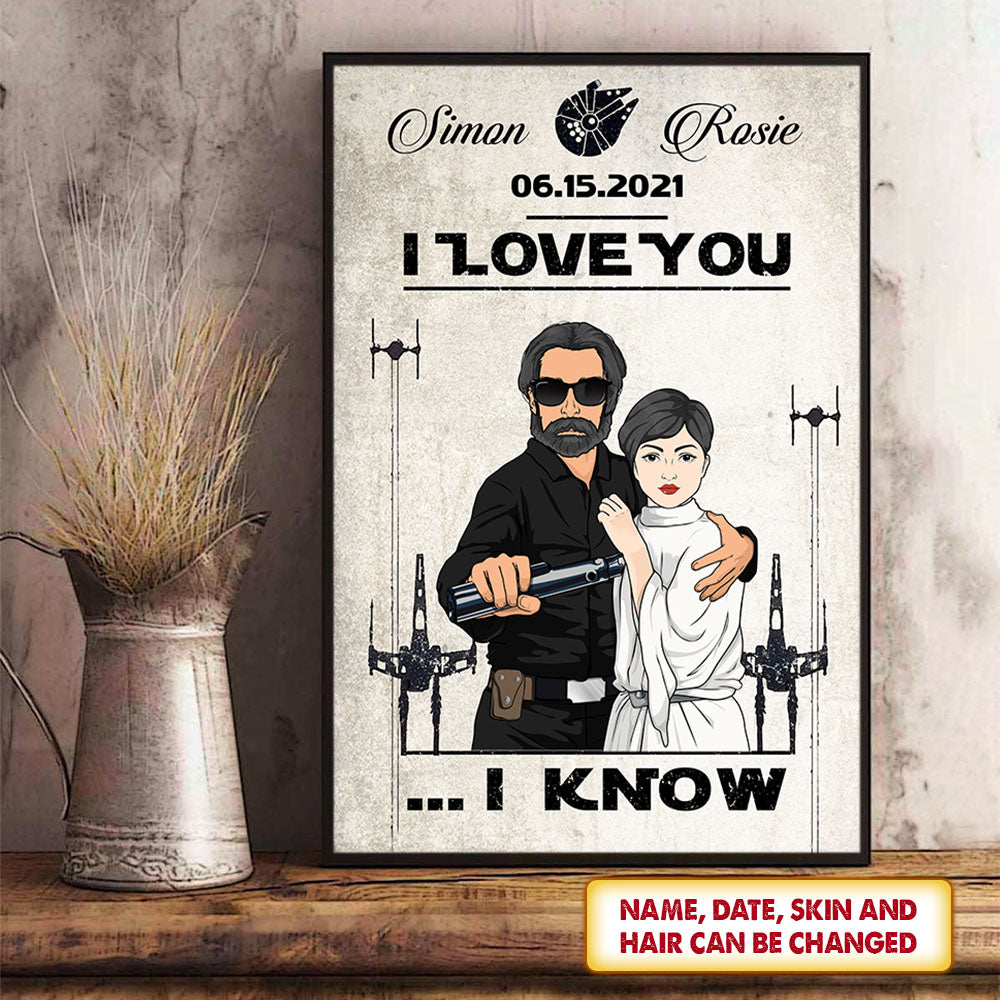 I Love You I Know Ver2 Personalized Poster Canvas For Couple Valentines Day