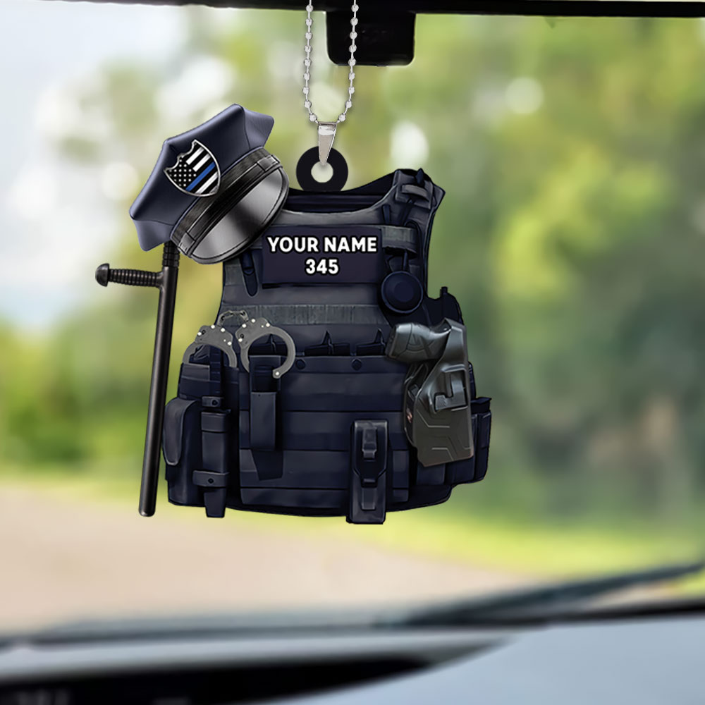 Bulletproof Custom Shaped Acrylic Car Ornament 2 Sides Print, Made By Acrylic And The 2 Sides Are The Same