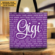 Grandma With Her Grandkids Personalized Tote Bag For Grandma