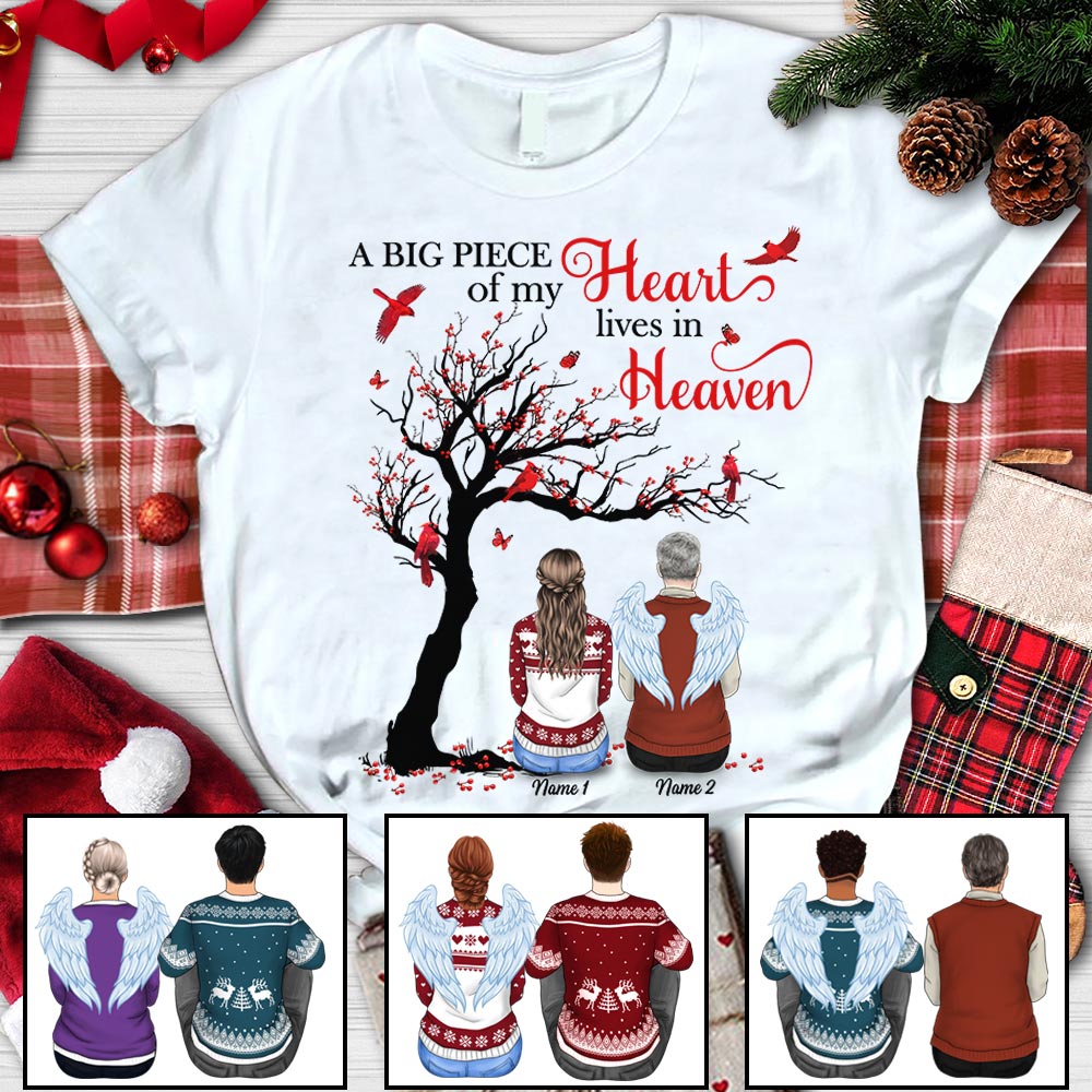 A Big Piece Of My Heart Lives In Heaven, Memorial Gift, Personalized Shirts