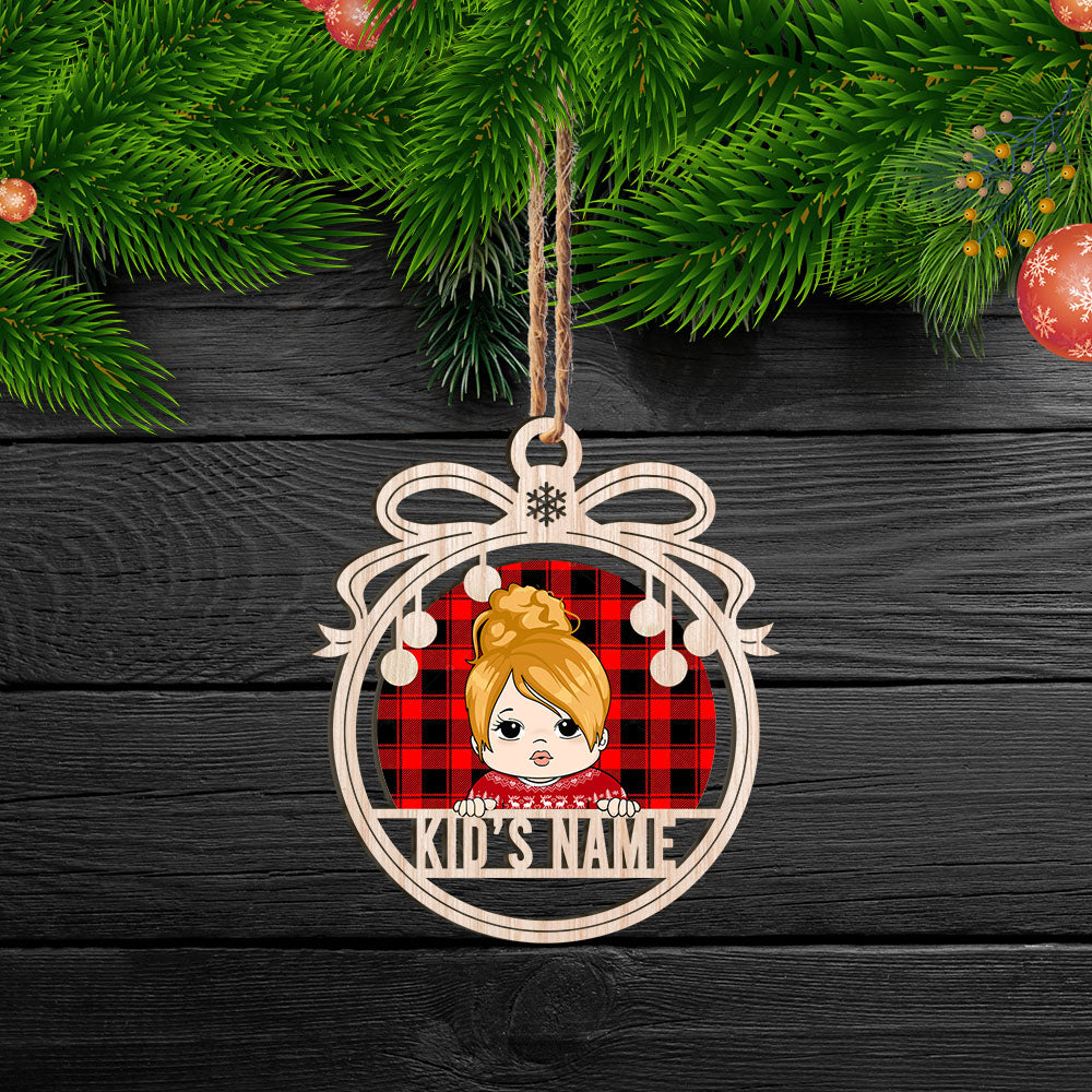 Cute Kid Christmas Personalized Shaped Ornament For Kid, Gift From Family Member HN98 UOND