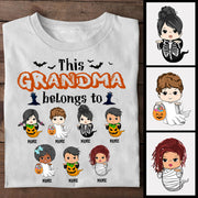 This Grandma Ghost Belongs To Grandkids With Halloween Ghost Costume Vr2 Personalized Shirts