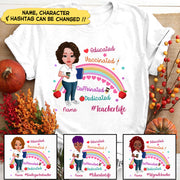 Educated Vaccinated Caffeinated Dedicated #Teacherlife Back To School Shirt For Teacher